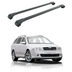 БАГАЖНИК ЗА Skoda Octavia Combi (I/1U-II/1Z - railing) (1998-->2005) (2004-->2012) AERO BAR BLACK
