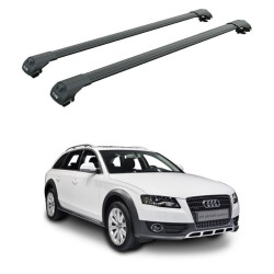 БАГАЖНИК ЗА Audi A4 Allroad (B8 - railing) (2009-->2016) AERO BAR BLACK