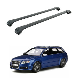 БАГАЖНИК ЗА Audi A4 Avant (B7 - railing) (2005-->2008) AERO BAR BLACK