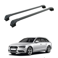 БАГАЖНИК ЗА Audi A4 Avant (B8 - integrated railing) (2008-->2015) AERO BAR BLACK