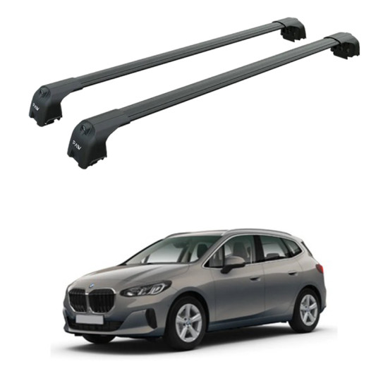 БАГАЖНИК ЗА BMW Serie 2 Active Tourer (U06 - integrated railing) (2022-->) AERO BAR BLACK