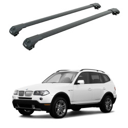 Багажник за BMW X3 5d (E83 - railing) (2003-->2011) AERO BAR BLACK