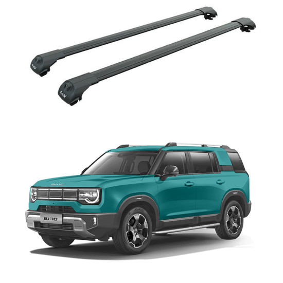БАГАЖНИК ЗА BAIC BJ30 5d. SUV (railing) (2025-->) AERO BAR BLACK