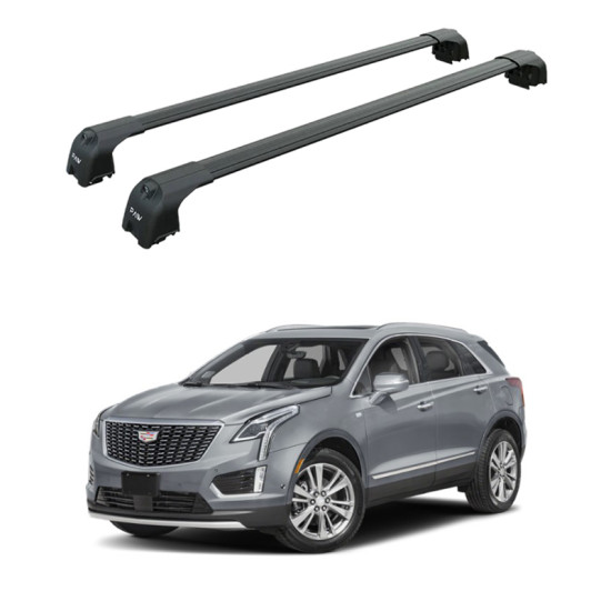 БАГАЖНИК ЗА Cadillac XT5 SUV (integrated railing) (2016-2025) AERO BAR BLACK