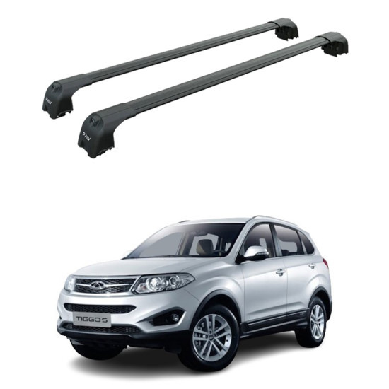 БАГАЖНИК ЗА CHERY Tiggo 5 5d. SUV (integrated railing) (2014-->2021) AERO BAR BLACK