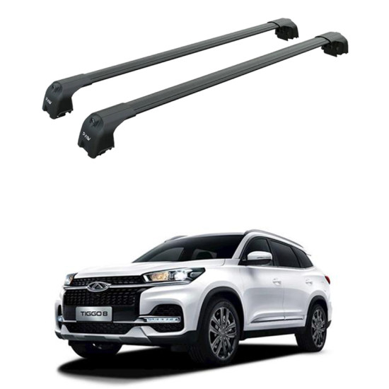 БАГАЖНИК ЗА CHERY Tiggo 8 5d. SUV (integrated railing) (2018-->) AERO BAR BLACK