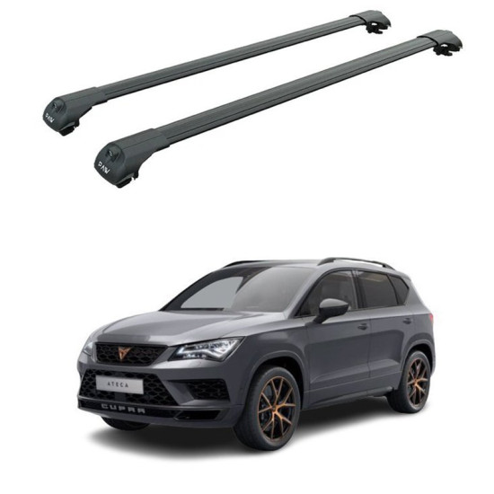 БАГАЖНИК ЗА Cupra Ateca 5d (railing) (2016-->) AERO BAR BLACK