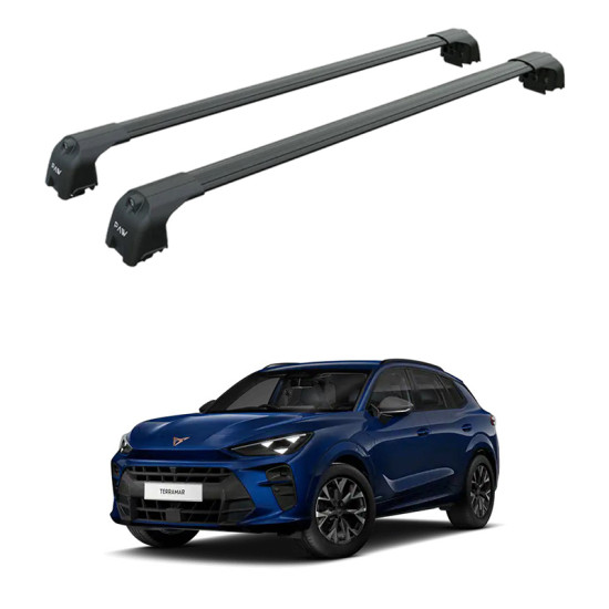 БАГАЖНИК ЗА Cupra Terramar 5.d SUV (Interated railing 2024->) AERO BAR BLACK