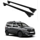 БАГАЖНИК ЗА Dacia Dokker 5d (railing) (2013-->) ALU REILING BLACK