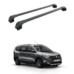 БАГАЖНИК ЗА Dacia Lodgy / Lodgy Stepway 5d (integrated railing) (2012-->) AERO BAR BLACK