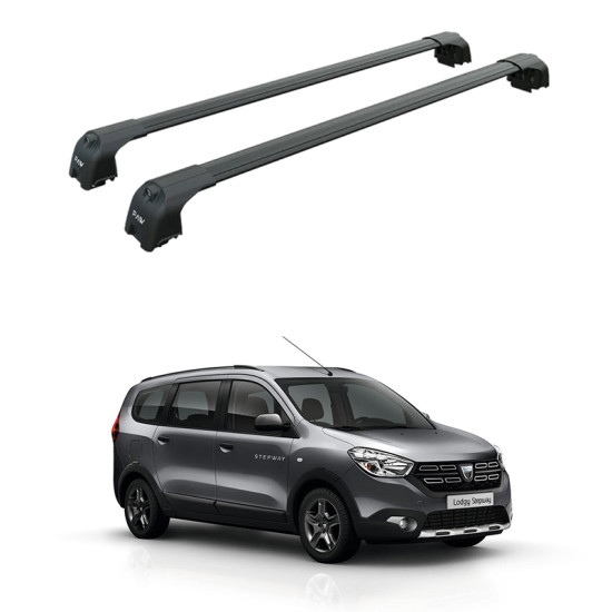 БАГАЖНИК ЗА Dacia Lodgy / Lodgy Stepway 5d (integrated railing) (2012-->) AERO BAR BLACK