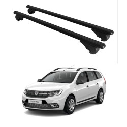 БАГАЖНИК ЗА Dacia Logan / Logan Stepway MCV (SW) (II - railing) (2013-->2020) ALU REILING BLACK