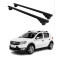 Багажник за Dacia Sandero Stepway(I - railing) (2009-->2012) (II - railing) (2013-->2020) ALU REILING BLACK