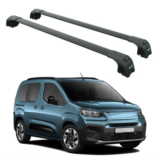 БАГАЖНИК ЗА Fiat Doblo/Doblo-e M/XL (III - integrated railing) (2022-->) AERO BAR BLACK
