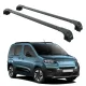 БАГАЖНИК ЗА Fiat Doblo/Doblo-e M/XL (III - integrated railing) (2022-->) AERO BAR BLACK