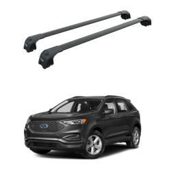 БАГАЖНИК ЗА Ford Edge 5d (II/CD539 - integrated railing) (2016-->) AERO BAR BLACK