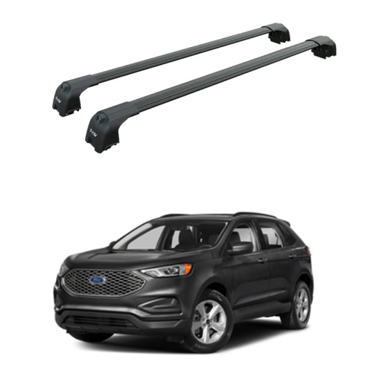 БАГАЖНИК ЗА Ford Edge 5d (II/CD539 - integrated railing) (2016-->) AERO BAR BLACK