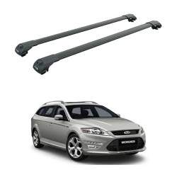БАГАЖНИК ЗА Ford Mondeo Wagon (III - railing) (2003-->2007) (IV - railing) (2007-->2014) AERO BAR BLACK