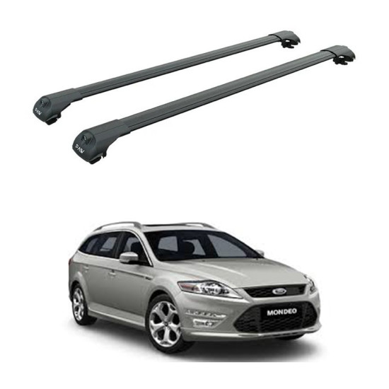 БАГАЖНИК ЗА Ford Mondeo Wagon (III - railing) (2003-->2007) (IV - railing) (2007-->2014) AERO BAR BLACK