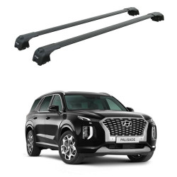 БАГАЖНИК ЗА Hyundai Palisade 5-dr SUV (integrated railing) (2018-->2025) AERO BAR BLACK