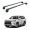 Багажник за LEXUS LX 570 5d SUV (integrated railing) (2016-->2021) AERO BAR BLACK