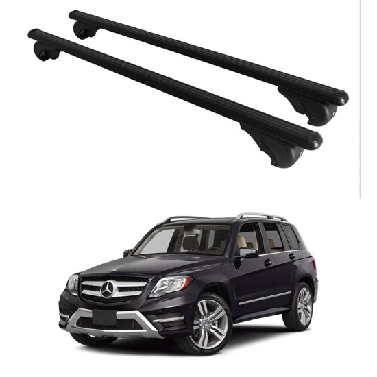 Багажник за Mercedes Clase GLK 5d (X204 - railing) (2008-->2015) ALU REILING BLACK