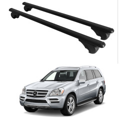 БАГАЖНИК за Mercedes Clase GL 5d (X164 - railing) (2007-->2012) ALU REILING BLACK