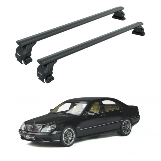 Багажник за Mercedes-benz S CLASS W220 (Fixpoint) (1998->2005) AERO BAR BLACK