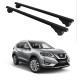 Багажник за Nissan X-Trail 5d (III/T32 - railing) (2014-->2022) ALU REILING BLACK