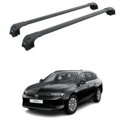 Багажник за Opel Astra Sports Tourer (L - integrated railing) (2021-->) AERO BAR BLACK