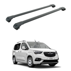 БАГАЖНИК ЗА Opel Combo/Combo XL/Combo-e (E - railing) (2018-->) AERO BAR BLACK