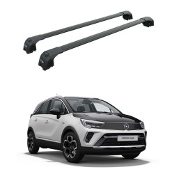 БАГАЖНИК ЗА Opel Crossland 5d. / Crossland X 5d. (integrated railing) (2020-->) AERO BAR BLACK