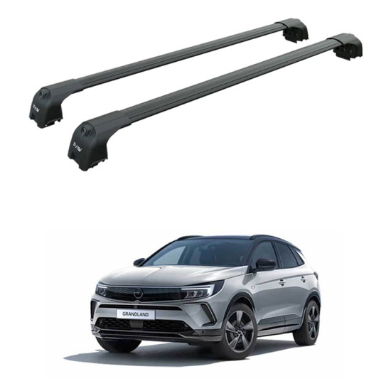 БАГАЖНИК ЗА Opel Grandland 5d (integrated railing) (2025-->) AERO BAR BLACK