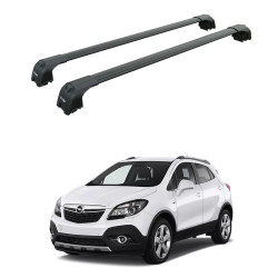 БАГАЖНИК ЗА Opel Mokka 5d (integrated railing) (2013-->2020) AERO BAR BLACK