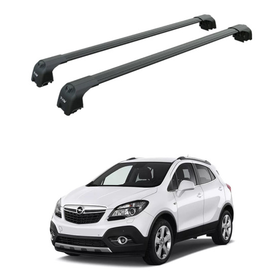 БАГАЖНИК ЗА Opel Mokka 5d (integrated railing) (2013-->2020) AERO BAR BLACK