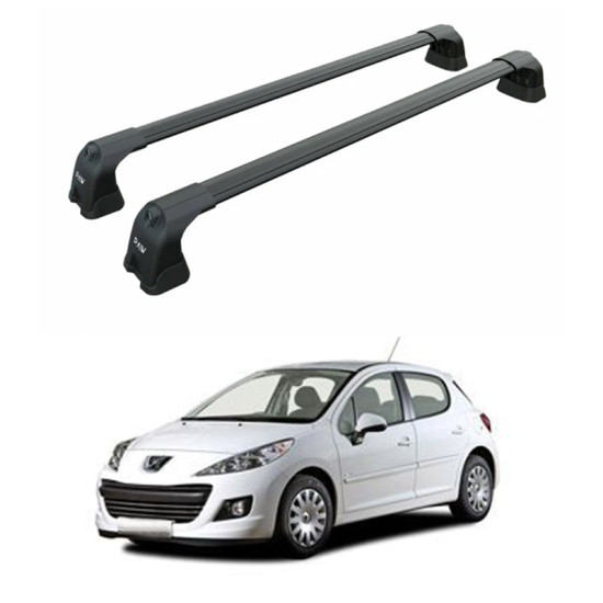 БАГАЖНИК ЗА Peugeot 207 5d/3d (fixpoint) (2006-->2012) AERO BAR BLACK