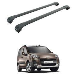 БАГАЖНИК ЗА Peugeot Partner Tepee (II - railing) (2008-->2018) AERO BAR BLACK