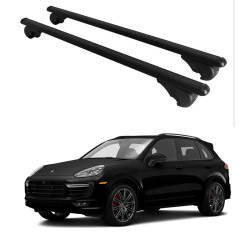 Багажник за Porsche Cayenne 5-dr SUV (92A - railing) (2010-2017) ALU REILING BLACK