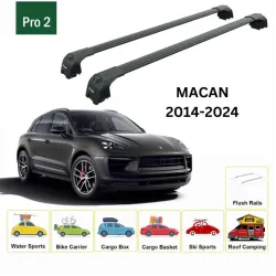 Багажник за PORSCHE MACAN SUV 5d. (integrated railing 2014-->) AERO BAR BLACK