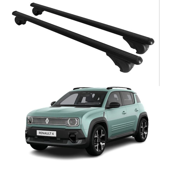 Багажник за Renault 4 5d (railing) (2025-->) ALU REILING BLACK