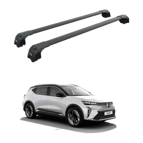 Багажник за Renault Scenic E-Tech 5d. SUV (Interated railing 2024->) AERO BAR BLACK