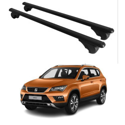 Багажник за Seat Ateca 5d (railing) (2016-->) ALU REILING BLACK