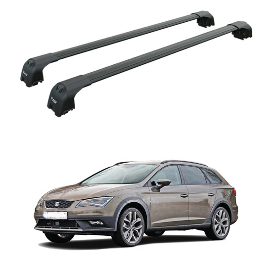 БАГАЖНИК ЗА Seat Leon X-Perience (integrated railing) (2014-->) AERO BAR BLACK