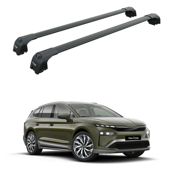 БАГАЖНИК ЗА Skoda Enyaq iV 5d (inegrated railing) (2020-->) AERO BAR BLACK
