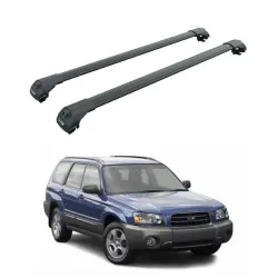 БАГАЖНИК ЗА Subaru Forester 5d (II/SG - integrated railing) (2002-->2008) AERO BAR BLACK