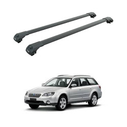 БАГАЖНИК ЗА Subaru Outback 5d MPV (III/BL-BP - integrated railing) (2003-->2009) AERO BAR BLACK