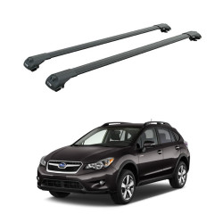 БАГАЖНИК ЗА Subaru XV 5d (IV - railing) (2011-->2017) AERO BAR BLACK