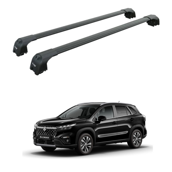 БАГАЖНИК ЗА Suzuki SX4 S-Cross (III - integrated railing) (2021-->) AERO BAR BLACK