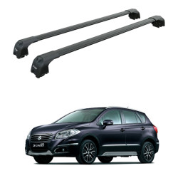 БАГАЖНИК ЗА Suzuki SX4 S-Cross (II/JY - integrated railing) (2014-->2021) AERO BAR BLACK