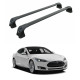 БАГАЖНИК ЗА TESLA MODEL S 5d. (fixpoint with glass roof) (2012-->2016) AERO BAR BLACK